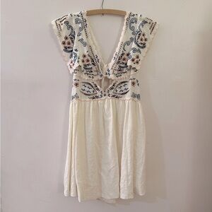 Free people crochet dress white